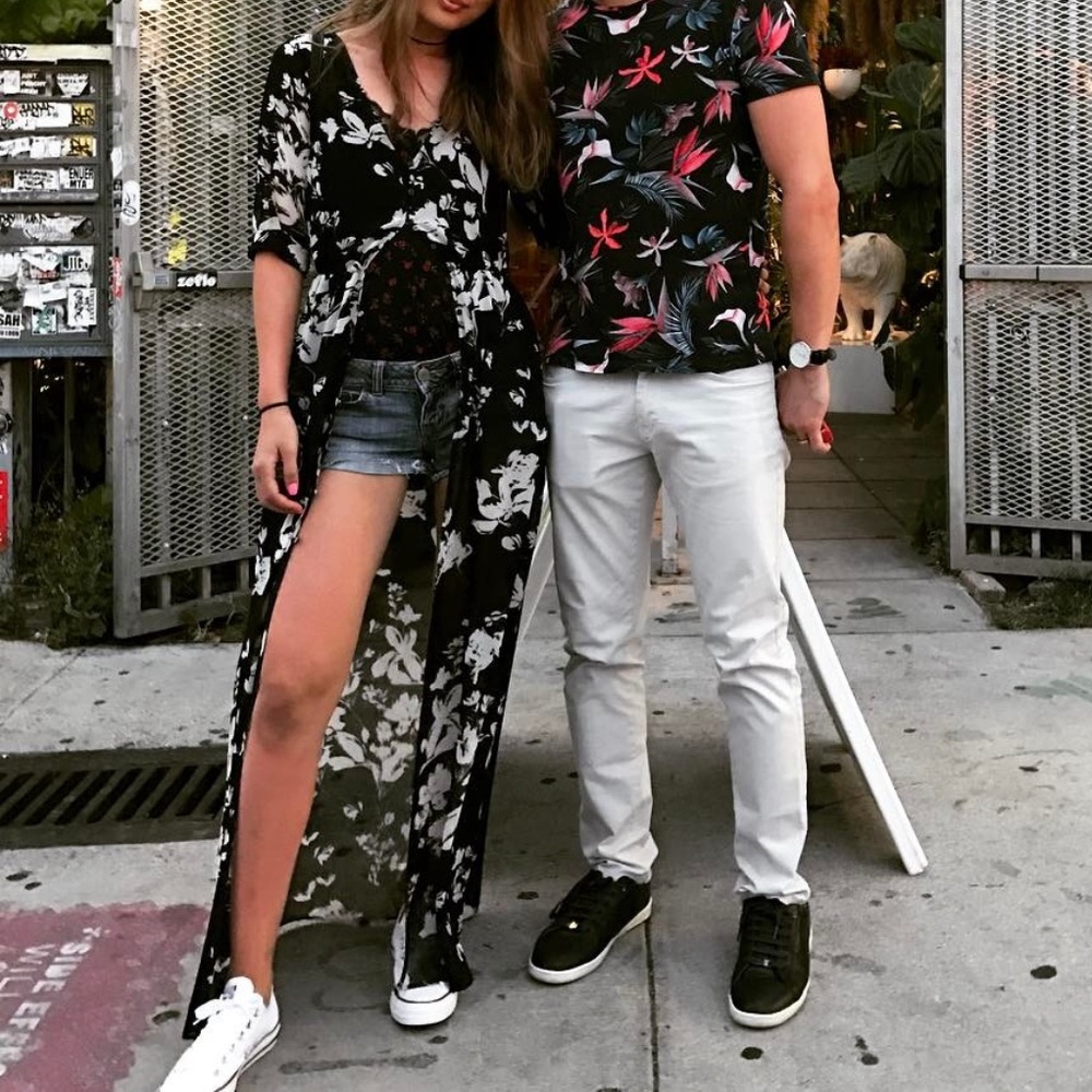 Sheer floral dress